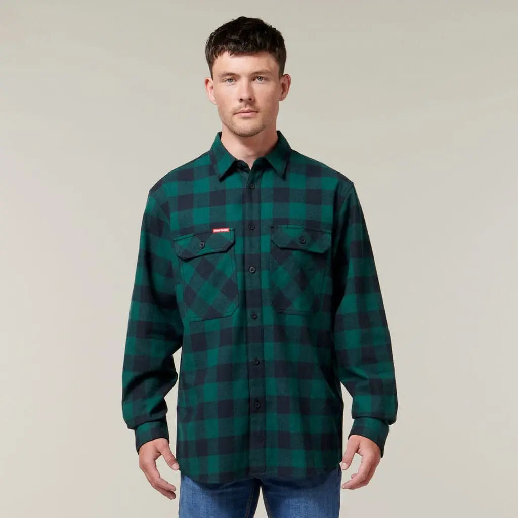 Hard Yakka Long Sleeve Check Flannel Shirt  Y07295 Metro Workwear.